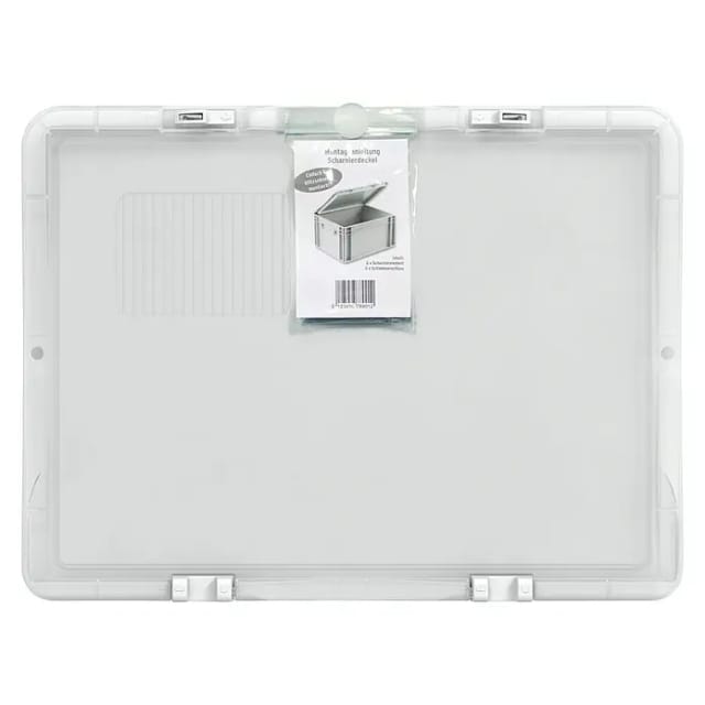 Eurobox-System Deckel mit Scharnieren für Box 40 x 30 cm Transparent