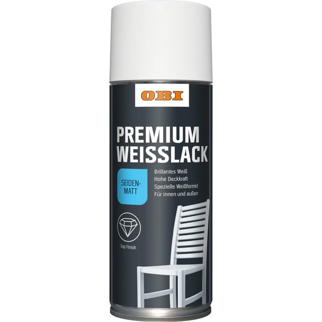 OBI Premium Weißlack Spray seidenmatt 400 ml