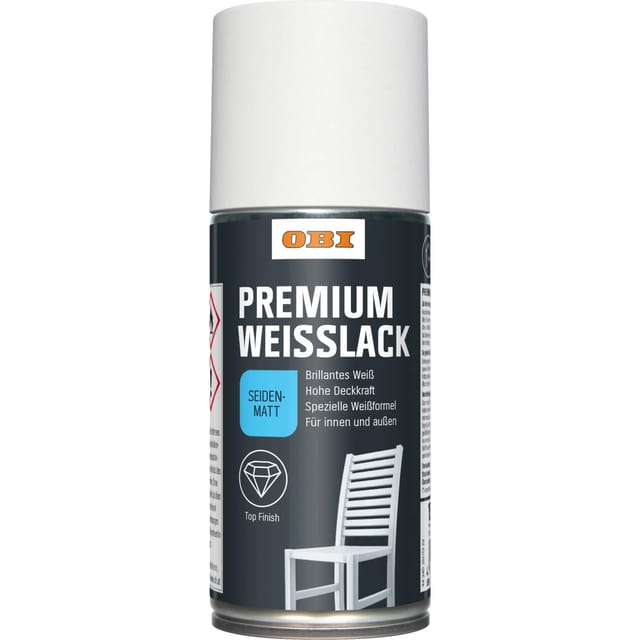 OBI Premium Weißlack Spray seidenmatt 150 ml