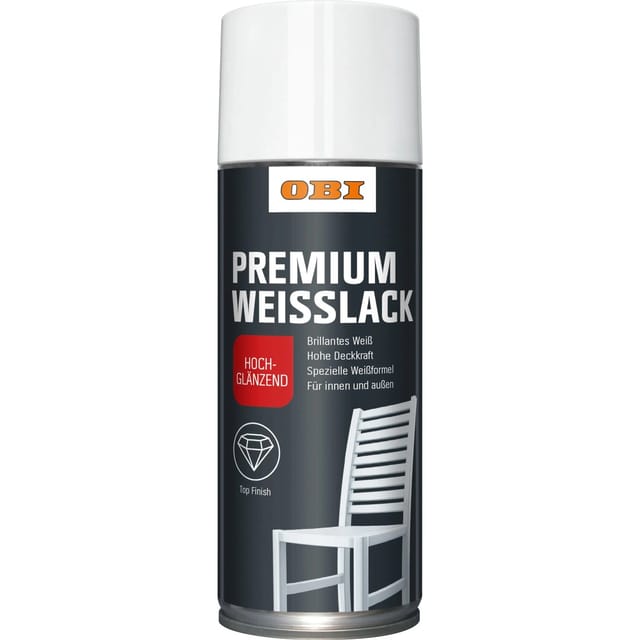 OBI Premium Weißlack Spray hochglänzend 400 ml