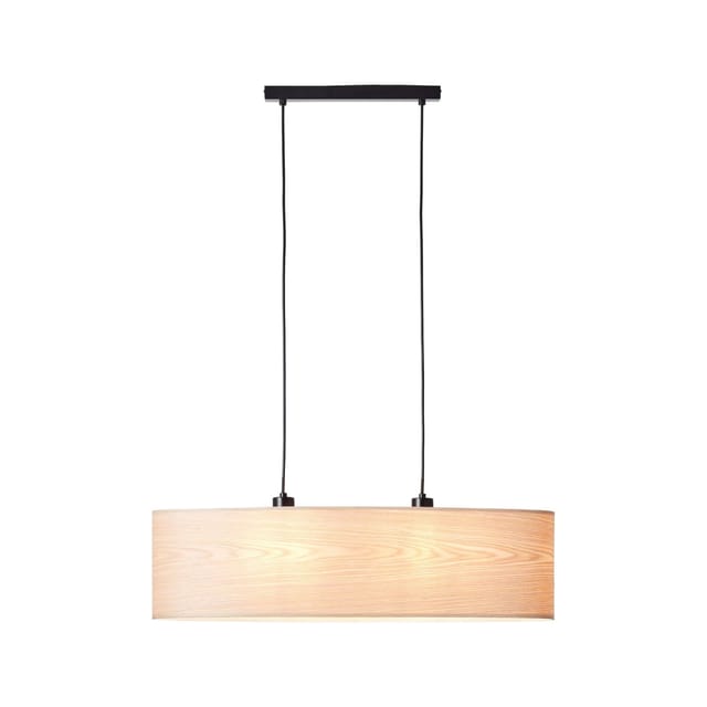 Brilliant Pendelleuchte Romm 2-flammig oval Holz und Schwarz