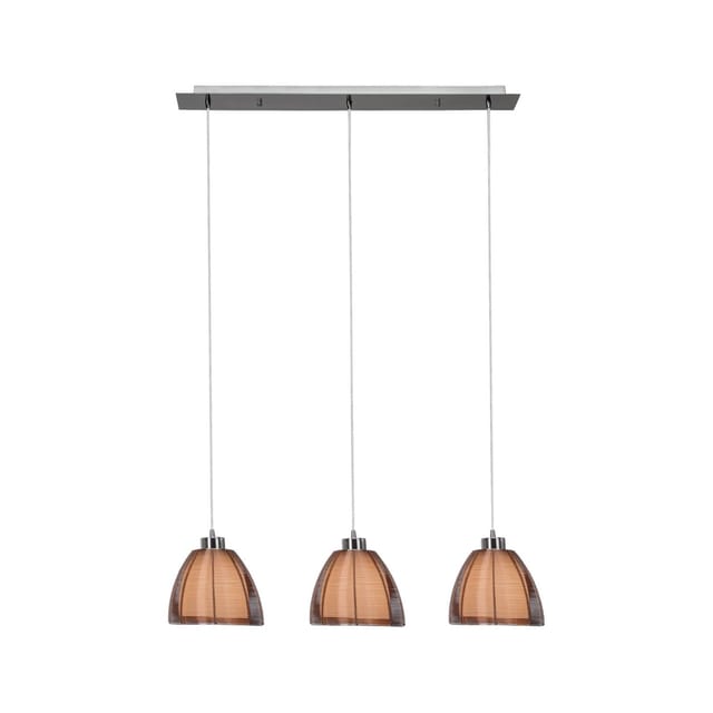 Brilliant Pendelleuchte Relax 3-flammig Bronze und Chrom