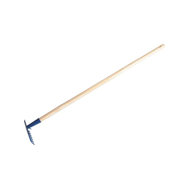 LUX-TOOLS Gartenrechen klein mit 8 Zinken eingestielt 85 cm