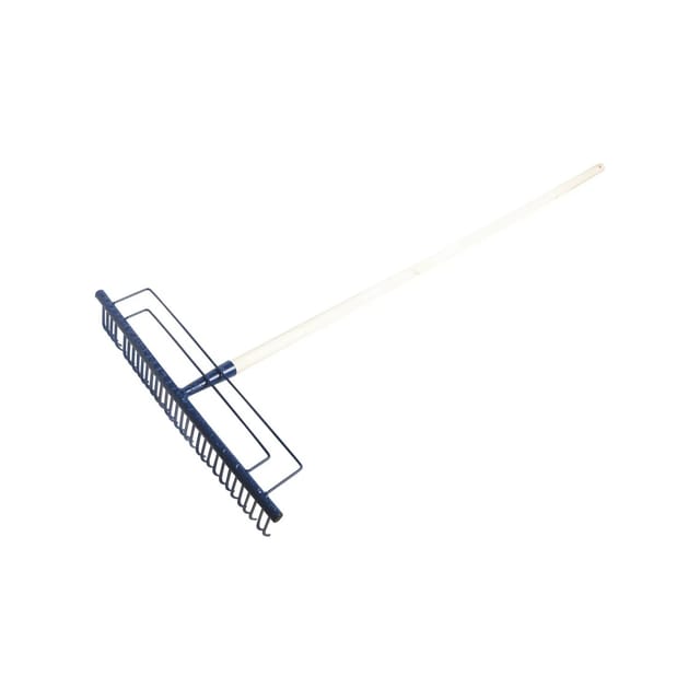 LUX-TOOLS Rasenrechen eingestielt 58 cm Arbeitsbreite