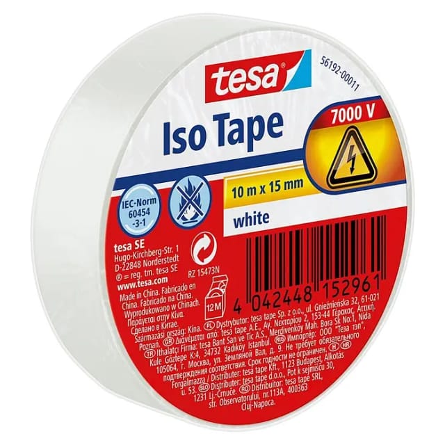 Tesa Iso Tape Weiß 10 m x 15 mm