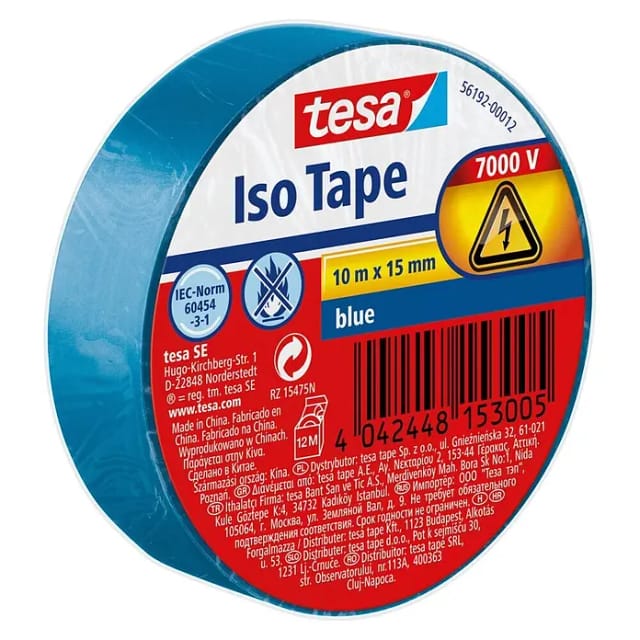Tesa Iso Tape Blau 10 m x 15 mm