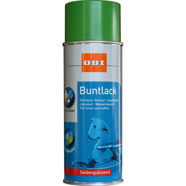 OBI Buntlack Spray RAL 6018 Gelbgrün seidenglänzend wv 400 ml