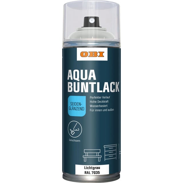 OBI Buntlack Spray RAL 7035 Lichtgrau seidenglänzend wv 400 ml