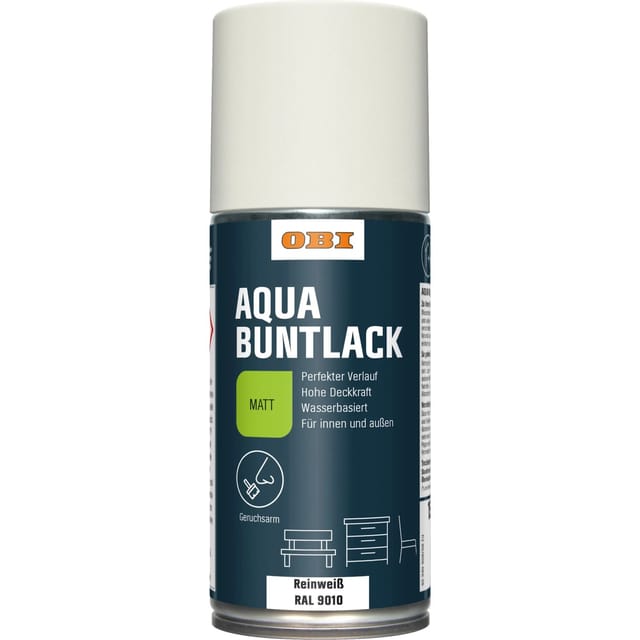 OBI Buntlack Spray RAL 9010 Reinweiß matt wv 150 ml