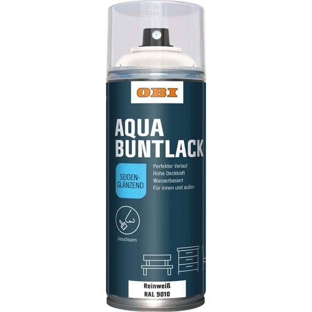 OBI Buntlack Spray RAL 9010 Reinweiß seidenglänzend wv 400 ml