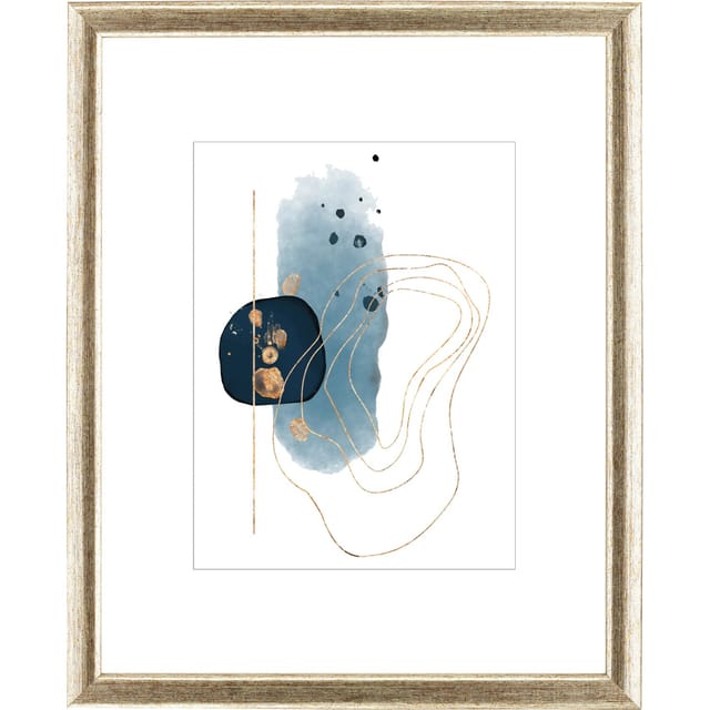 Holz-Bilderrahmen Silber/Gold 24 cm x 30 cm