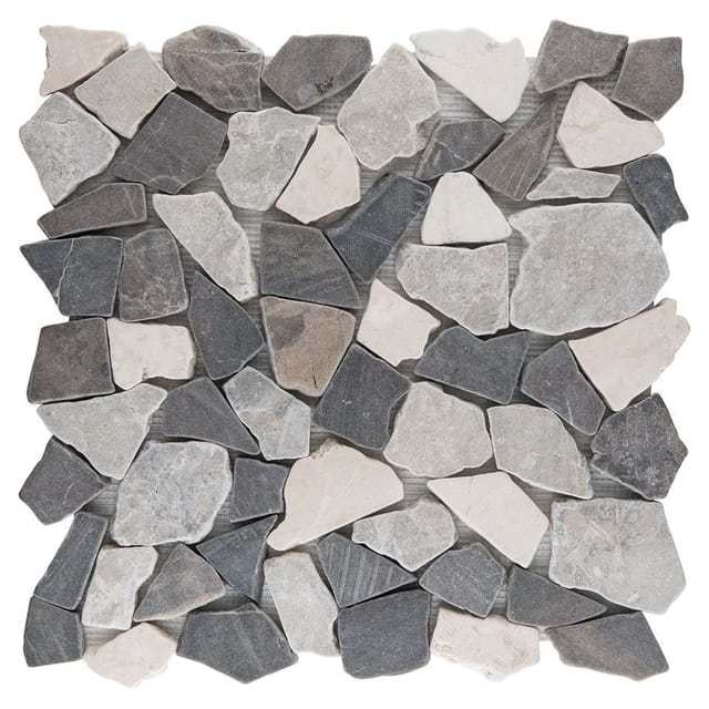 Mosaikmatte Polygonal Biancone Java 30 cm x 30 cm