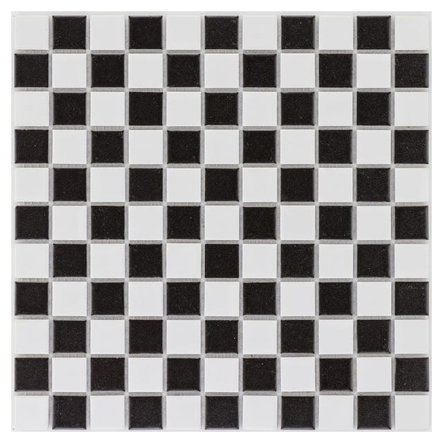 Mosaikmatte Schachbrett Schwarz Weiß Keramik 30 cm x 30 cm