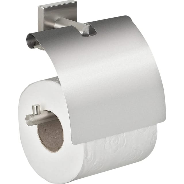 Spirella Toilettenpapierhalter Nyo-Steel Brushed mit Deckel Edelstahl