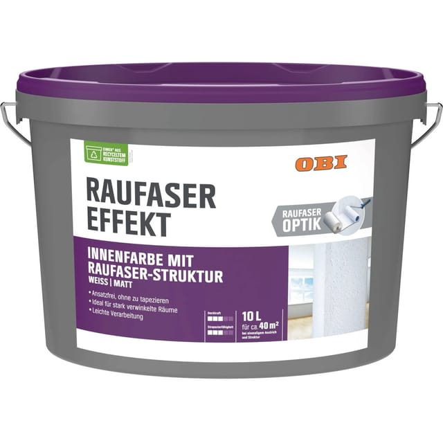 OBI Raufaser-Effekt Weiß matt 10,