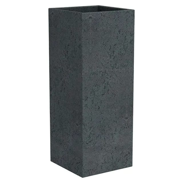 Scheurich Pflanzgefäß C-Cube High Ø 26 cm Stony Black