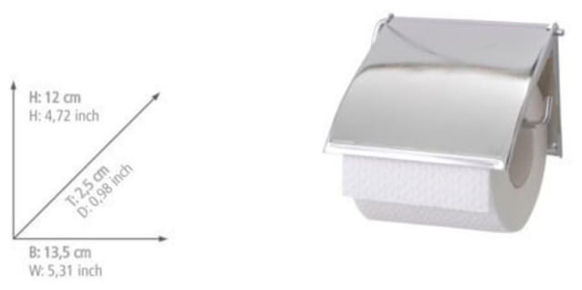 Wenko Toilettenpapierrollenhalter Cover Chrom