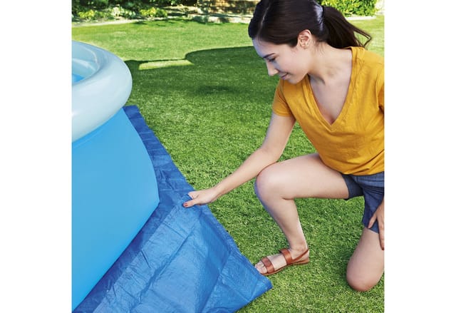 Bestway Flowclear Poolbodenplane PE Blau Quadratisch 396 cm x 396 cm