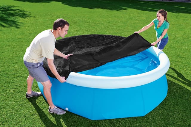 Bestway Flowclear Poolabdeckung PVC Schwarz Ø 244 cm