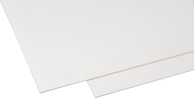 Kunststoffplatte Guttagliss Hobbycolor Weiß 50 cm x 25 cm