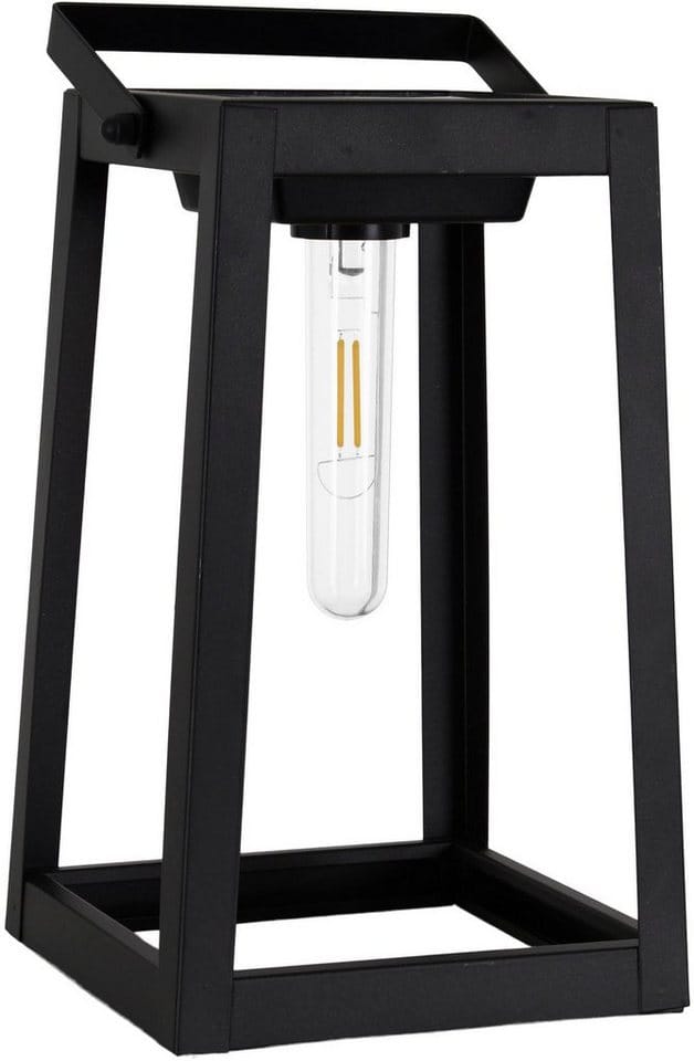 Näve LED-Deko-Solarleuchte Schwarz mit Aufhängung 25,5 cm