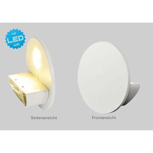 Näve LED-Wandleuchte Stan Weiß Rund 14 cm