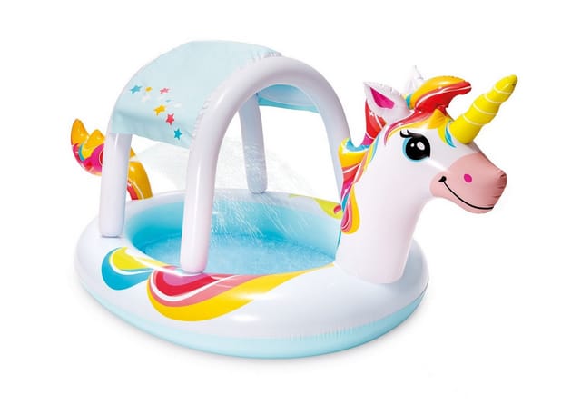 Planschbecken Einhorn mit Sprühfunktion 245 cm