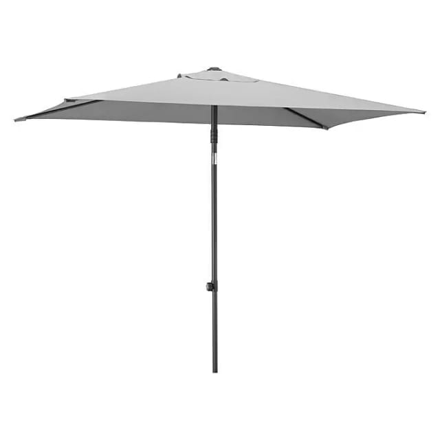 Schneider Marktschirm 240 cm x 140 cm Silbergrau mit Push-Up Mechanik