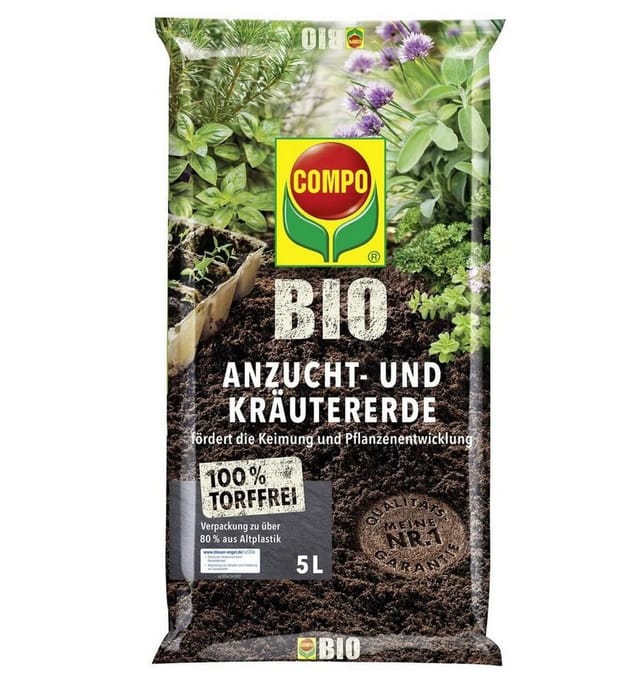 Compo Bio Anzucht- und Kräutererde Torffrei 5,
