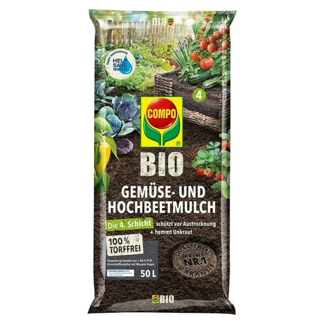Compo Bio Gemüse- und Hochbeetmulch Torffrei 50,