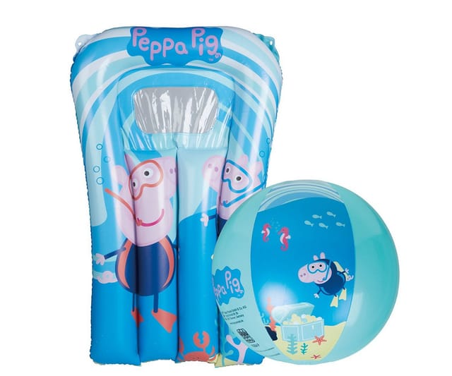 Happy People Peppa Pig Strandset inkl. Wasserball und Kindermatratze