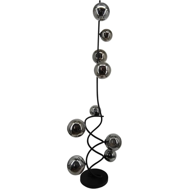 Globo LED-Stehleuchte Riha Ø 25 cm Metall Schwarz Matt