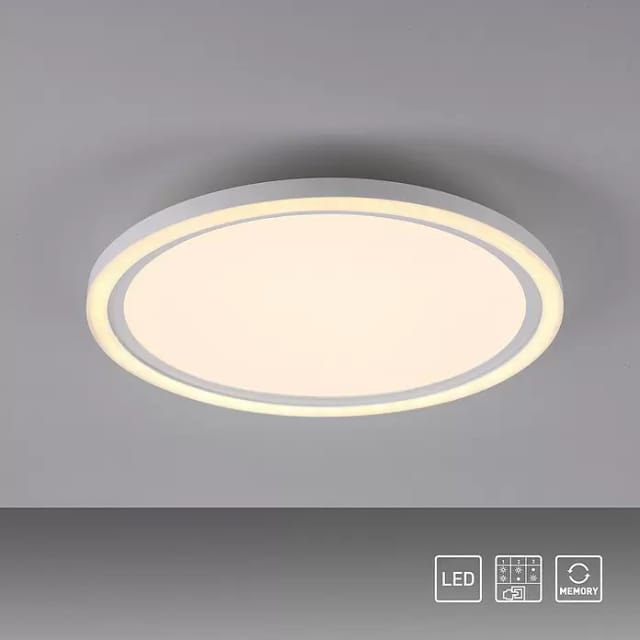 Just Light. LED-Panel Bedging Weiß Ø 40 cm