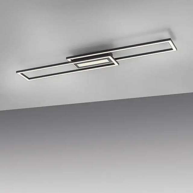 Just Light. LED-Deckenleuchte Asmina Schwarz 95 x 17,5 cm