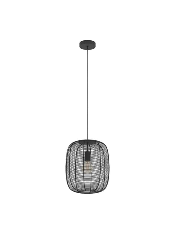 Eglo Pendelleuchte Rinroe 1-flammig 40 W Schwarz