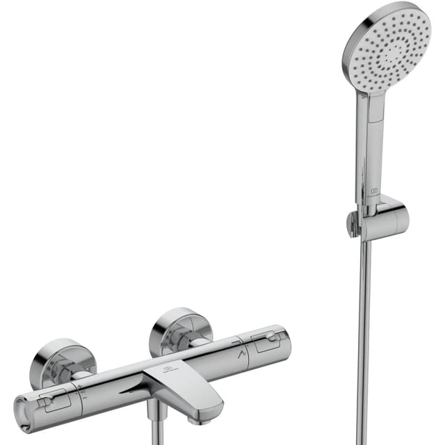 Ideal Standard Badethermostat Aufputz Ceratherm T50 mit Handbrauseset Chrom