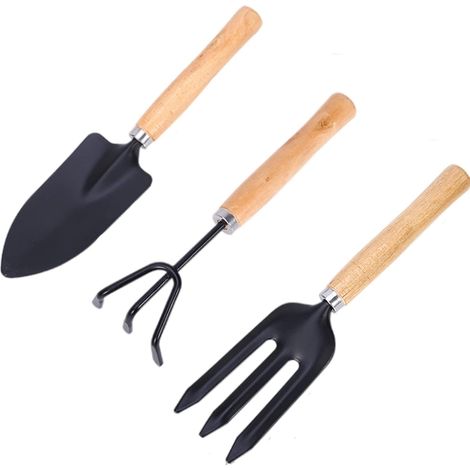 3-teiliges Mini-gartenwerkzeugset, Garten-set Mit Kleiner Schaufel, Spaten Und Rechenstiel Für Zimmer- Und Gartenpflanzen