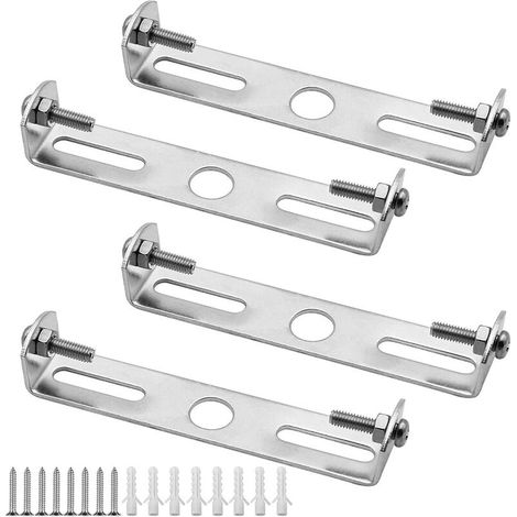4er-pack Deckenleuchtenhalterungen (90 Mm) – Verzinktes Metall – Tragkraft 5 Kg – Inkl. Schrauben Und Muttern