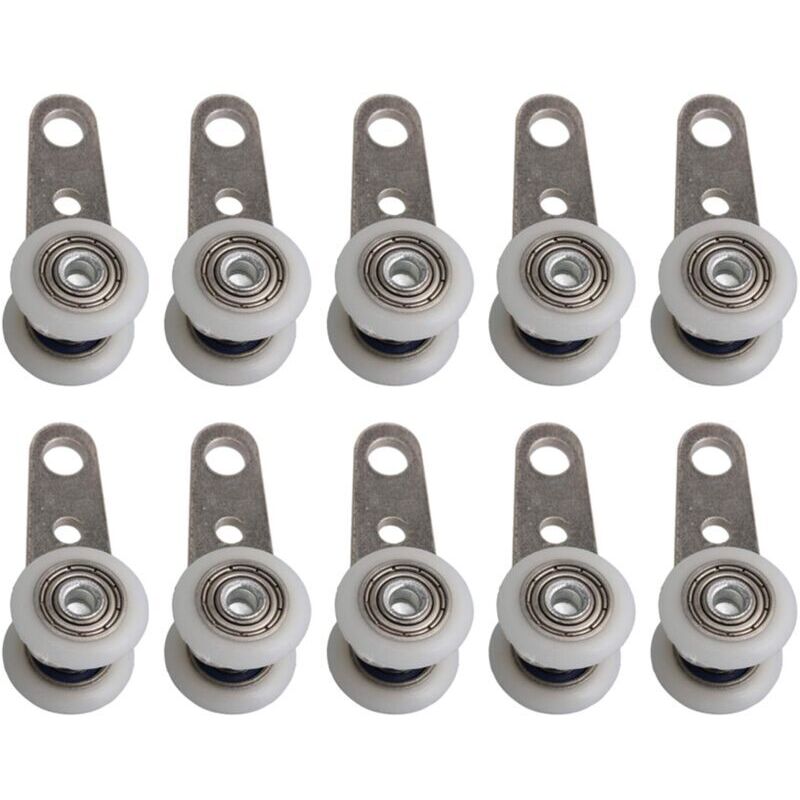 Set Mit 10 Metall- Und Kunststoffrollen, 19 Mm Durchmesser – Tragfähigkeit 20 Kg – Abmessungen 4,5 X 1,9 Cm – Für Büromöbel Und Kleiderschränke