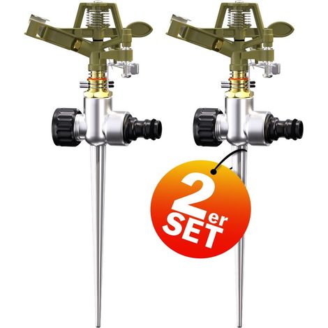 Beregnungsanlage Mit Erdspieß. Bewässerungsbereich Bis Zu 24 M – 360°. Gießkanne Mit Innengewinde Für Standardsysteme.