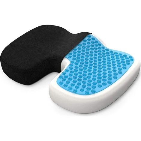 Ergonomisches Steißbeinkissen Aus Memory-schaum Mit Atmungsaktivem Gel – Maße 45 X 35 X 7 Cm – Waschbarer, Rutschfester Bezug – Für Büro- Und Autostühle