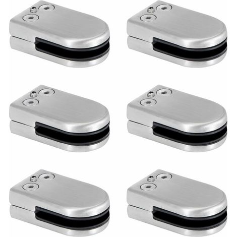 Edelstahl-glasklemmen – Klemmhalterungen Für 6 Bis 8 Mm Glas – Verstellbar Für Geländer Und Treppen – 6er-set