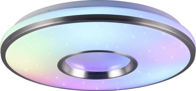 Reality LED-Deckenleuchte 1-flammig Realta Aluminium Gebürstet Ø 39 cm