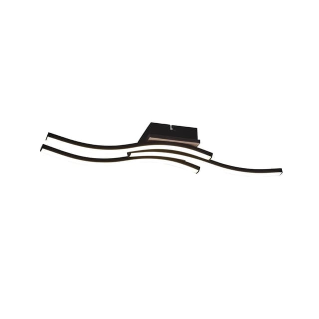 Reality LED-Deckenleuchte Route 3-flammig Schwarz Matt 56 cm x 12 cm
