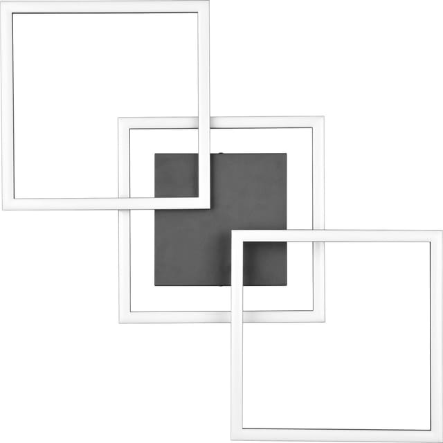 Reality LED-Deckenleuchte Trail 1-flammig Schwarz Matt 52,6 cm x 52,6 cm