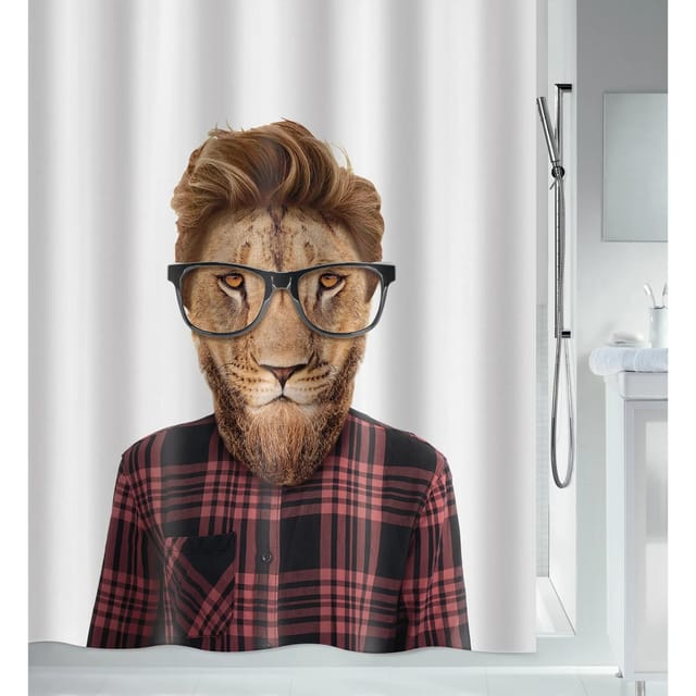 Spirella Duschvorhang Smartlion 180 cm x 200 cm Mehrfarbig