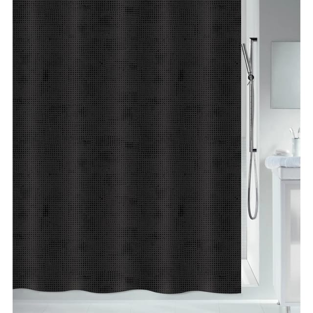 Spirella Duschvorhang Georges 120 cm x 200 cm Schwarz