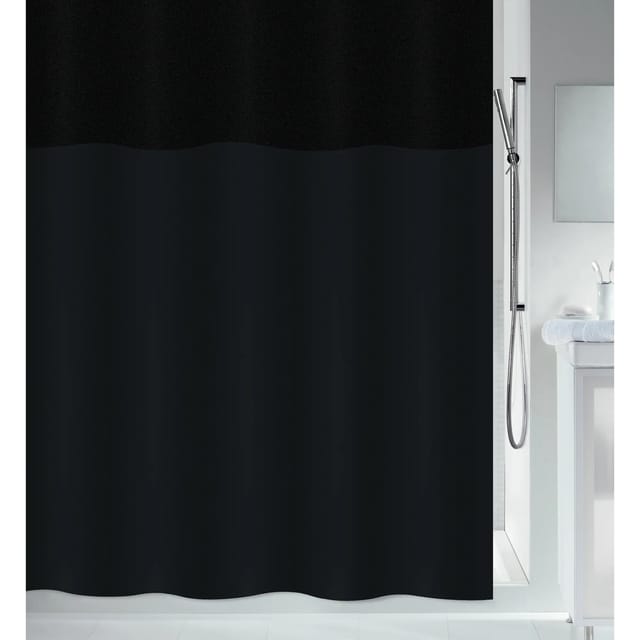 Spirella Duschvorhang Urbanko 120 cm x 200 cm Schwarz