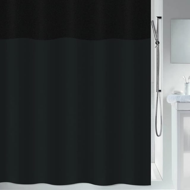 Spirella Duschvorhang Urbanko 180 cm x 180 cm Schwarz