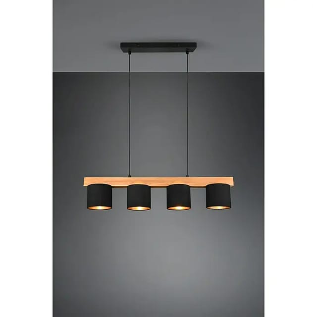 Reality Pendelleuchte Cameron 4-flammig Naturbelassen 75 cm x 12 cm